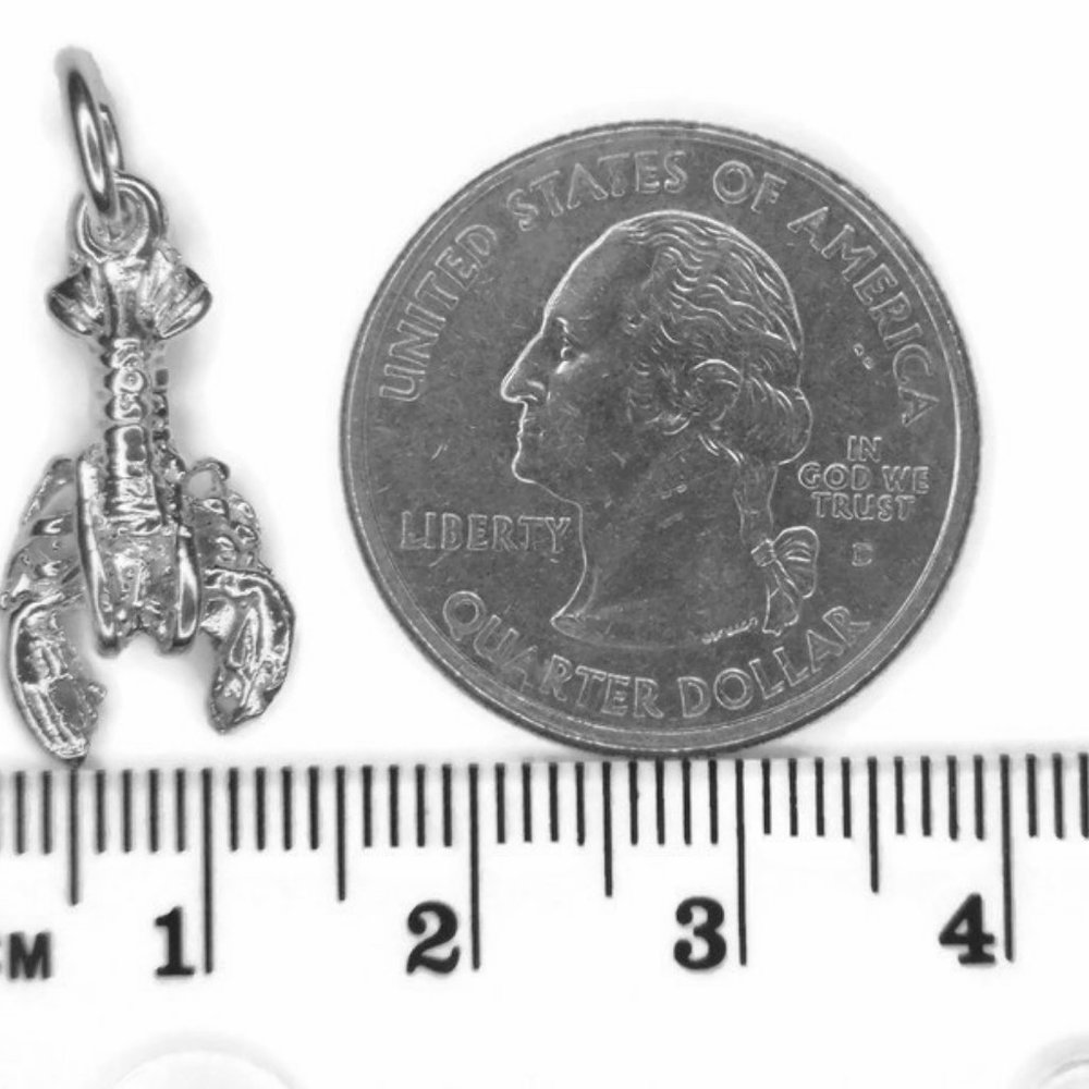 Lobster Charm Pendant .925 Sterling Silver - Picture 5 of 5
